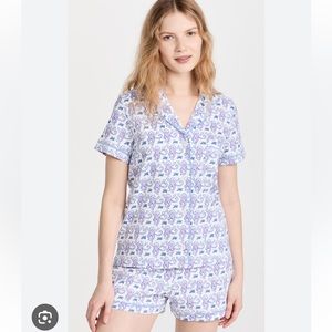 Roller Rabbit small women’s short polo pjs in lilac monkeys